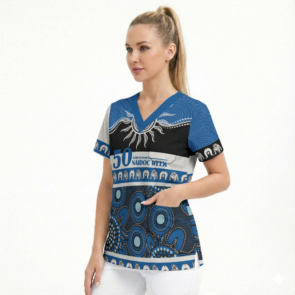 Bulldogs NAIDOC Week Personalised Scrub Top Aboriginal Torres Strait Islanders Vibe