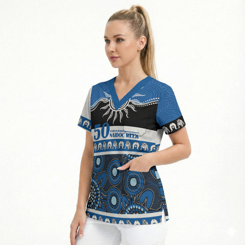 Bulldogs NAIDOC Week Personalised Scrub Top Aboriginal Torres Strait Islanders Vibe