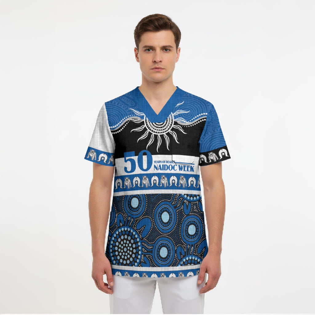 Bulldogs NAIDOC Week Personalised Scrub Top Aboriginal Torres Strait Islanders Vibe