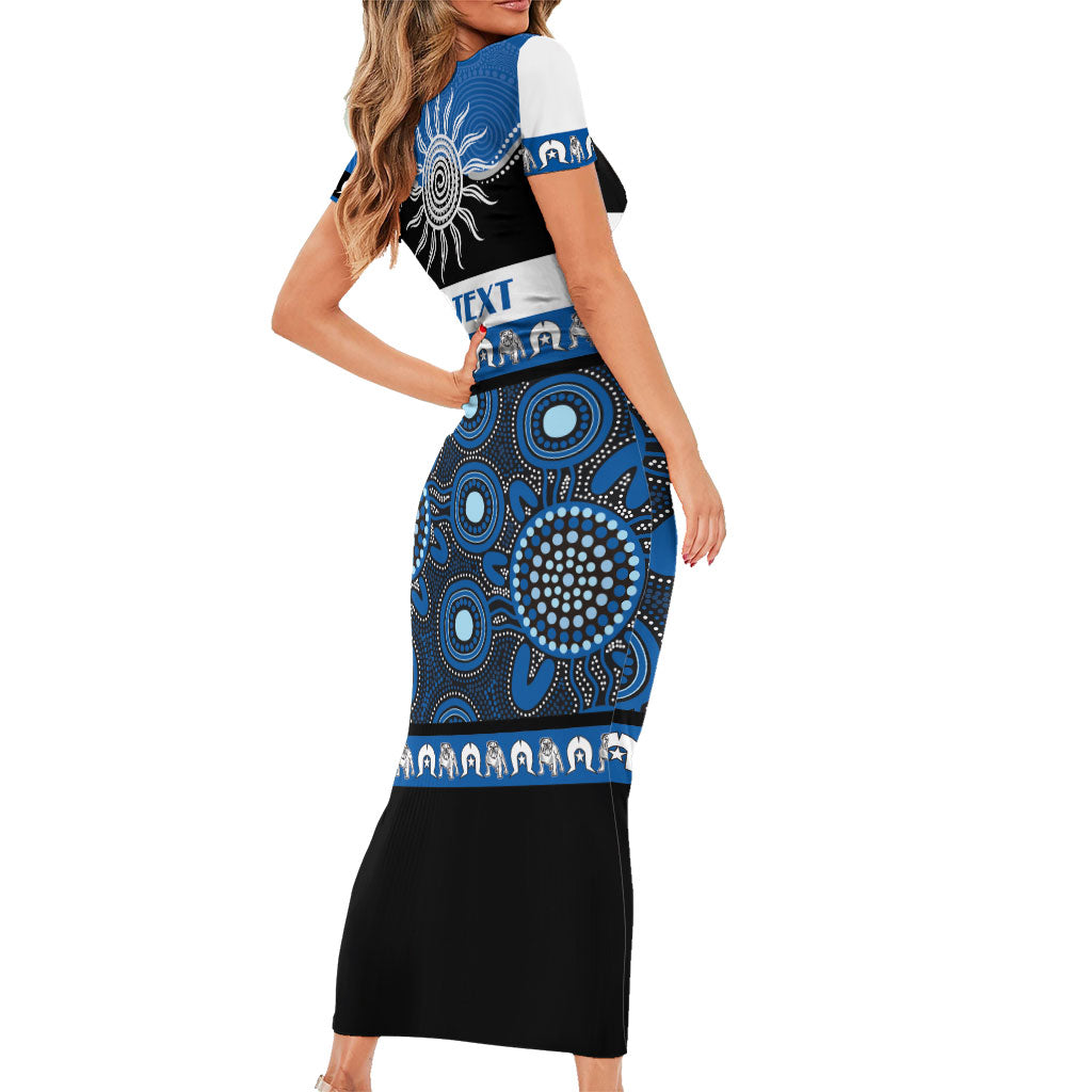 Bulldogs NAIDOC Week Personalised Short Sleeve Bodycon Dress Aboriginal Torres Strait Islanders Vibe