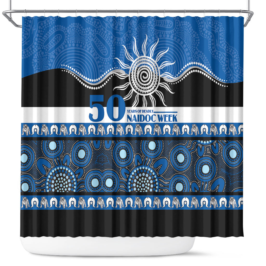 Bulldogs NAIDOC Week Shower Curtain Aboriginal Torres Strait Islanders Vibe