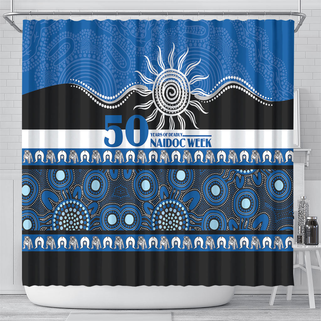 Bulldogs NAIDOC Week Shower Curtain Aboriginal Torres Strait Islanders Vibe