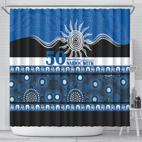 Bulldogs NAIDOC Week Shower Curtain Aboriginal Torres Strait Islanders Vibe