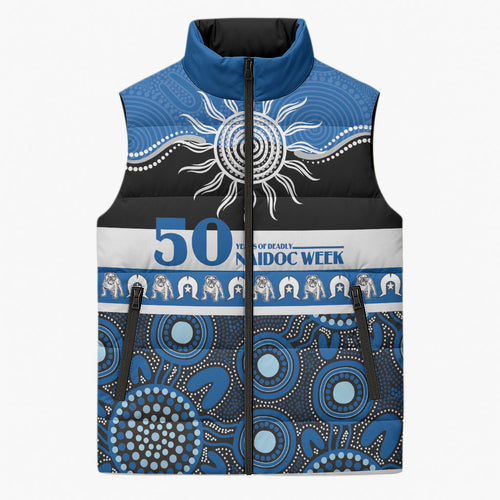 Bulldogs NAIDOC Week Personalised Sleeveless Puffer Jacket Aboriginal Torres Strait Islanders Vibe