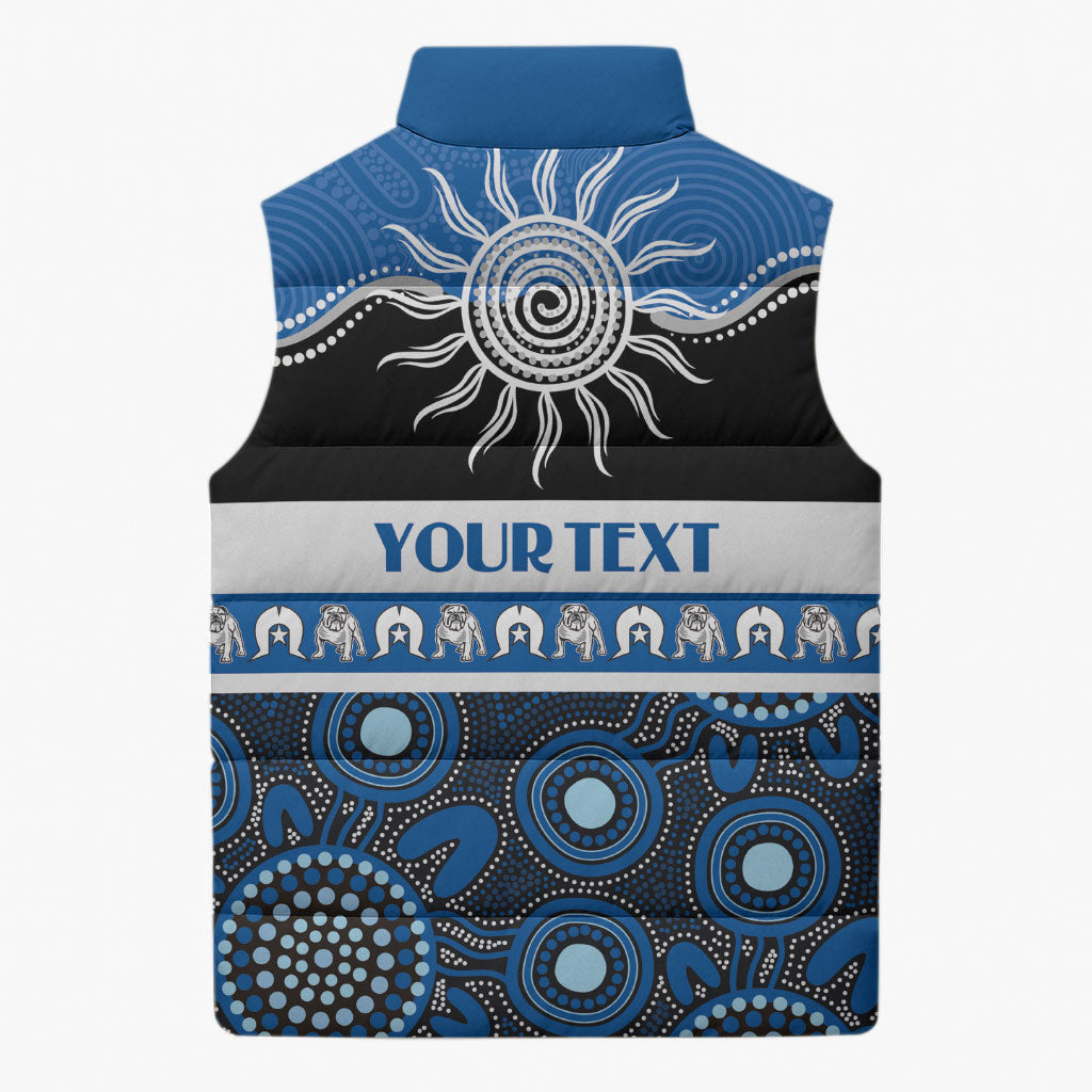 Bulldogs NAIDOC Week Personalised Sleeveless Puffer Jacket Aboriginal Torres Strait Islanders Vibe