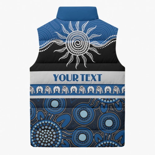Bulldogs NAIDOC Week Personalised Sleeveless Puffer Jacket Aboriginal Torres Strait Islanders Vibe