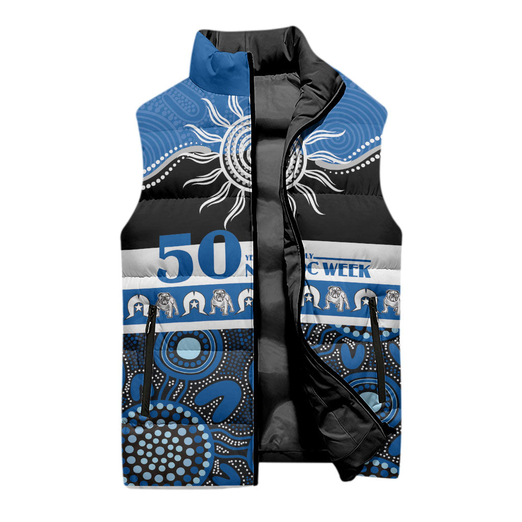 Bulldogs NAIDOC Week Personalised Sleeveless Puffer Jacket Aboriginal Torres Strait Islanders Vibe
