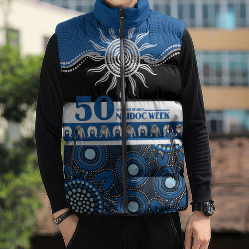 Bulldogs NAIDOC Week Personalised Sleeveless Puffer Jacket Aboriginal Torres Strait Islanders Vibe