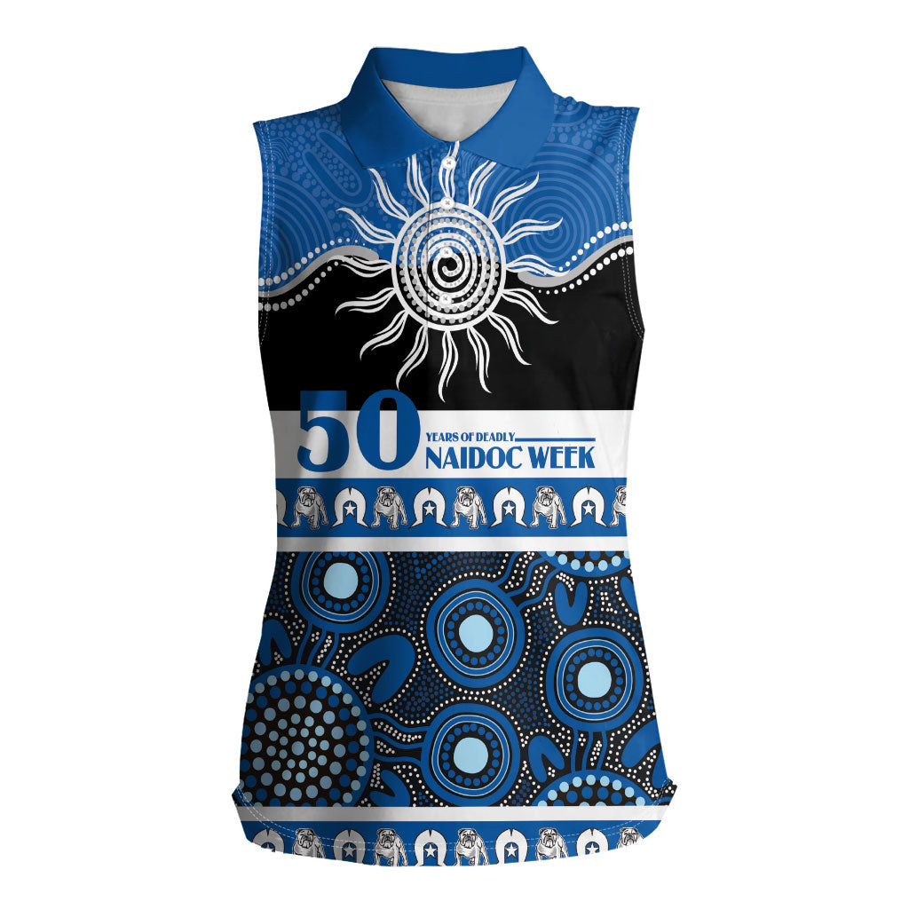 Bulldogs NAIDOC Week Personalised Women Sleeveless Polo Shirt Aboriginal Torres Strait Islanders Vibe