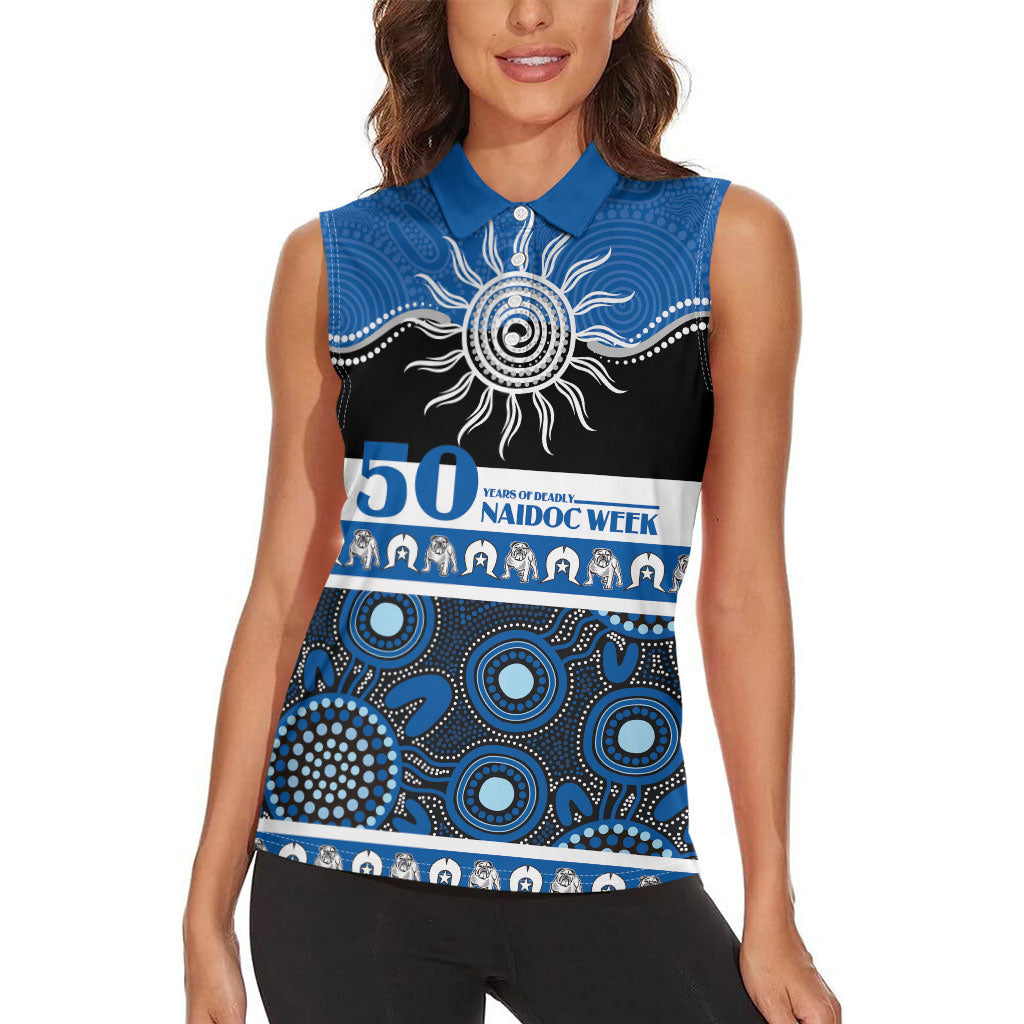 Bulldogs NAIDOC Week Personalised Women Sleeveless Polo Shirt Aboriginal Torres Strait Islanders Vibe