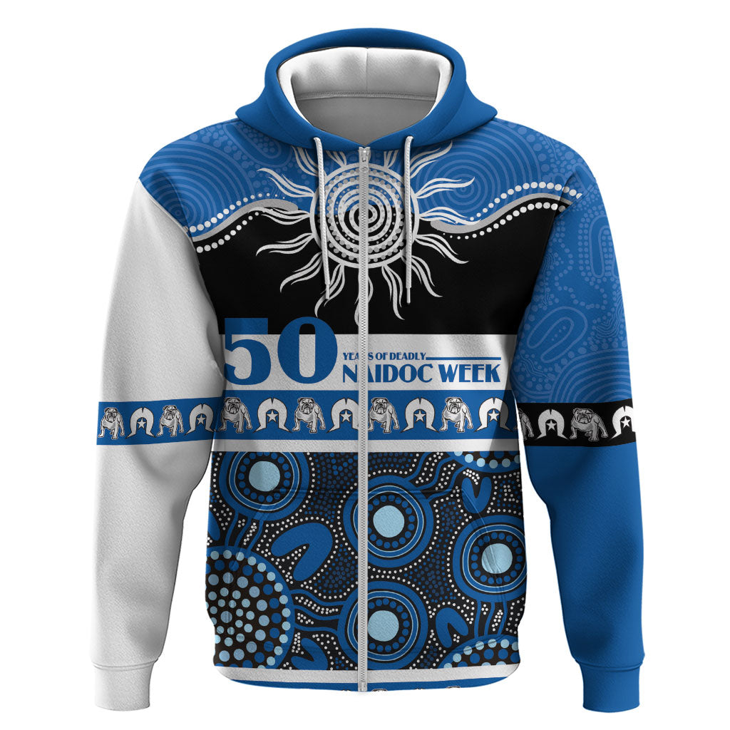 Bulldogs NAIDOC Week Personalised Zip Hoodie Aboriginal Torres Strait Islanders Vibe