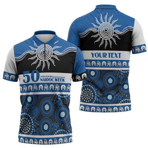 Bulldogs NAIDOC Week Personalised Zipper Polo Shirt Aboriginal Torres Strait Islanders Vibe