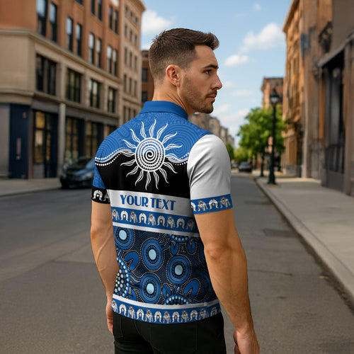 Bulldogs NAIDOC Week Personalised Zipper Polo Shirt Aboriginal Torres Strait Islanders Vibe