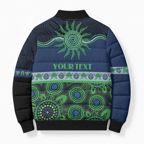 Raiders NAIDOC Week Personalised Bomber Puffer Jacket Aboriginal Torres Strait Islanders Vibe