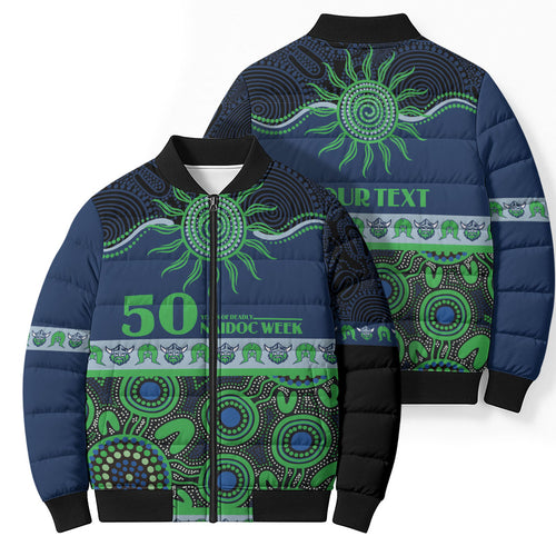 Raiders NAIDOC Week Personalised Bomber Puffer Jacket Aboriginal Torres Strait Islanders Vibe