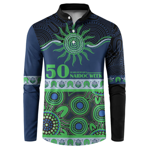 Raiders NAIDOC Week Personalised Button Sweatshirt Aboriginal Torres Strait Islanders Vibe