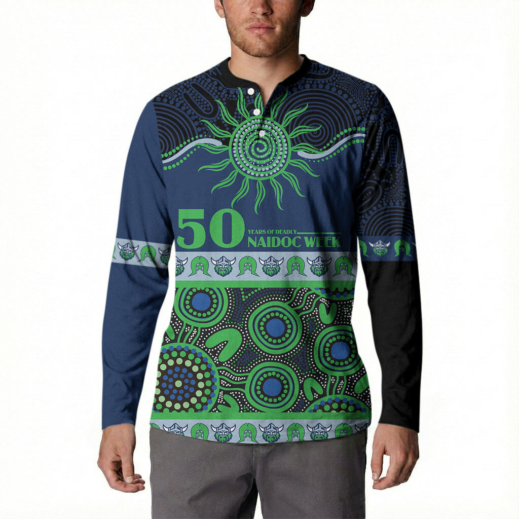 Raiders NAIDOC Week Personalised Button Sweatshirt Aboriginal Torres Strait Islanders Vibe
