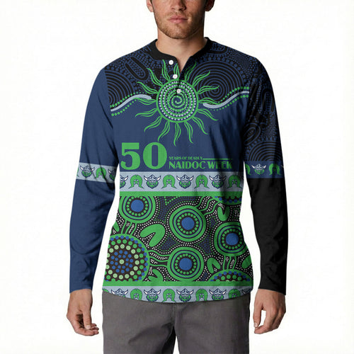 Raiders NAIDOC Week Personalised Button Sweatshirt Aboriginal Torres Strait Islanders Vibe