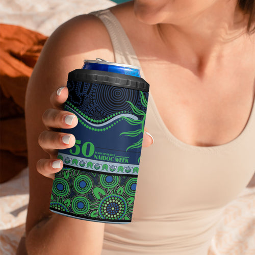 Raiders NAIDOC Week Personalised 4 in 1 Can Cooler Tumbler Aboriginal Torres Strait Islanders Vibe