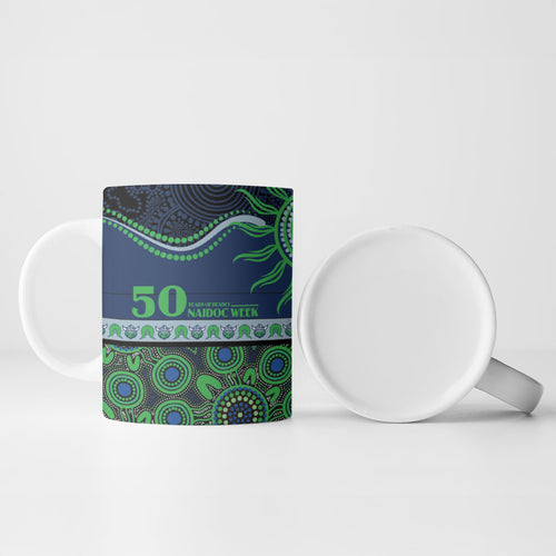 Raiders NAIDOC Week Personalised Ceramic Mug Aboriginal Torres Strait Islanders Vibe