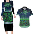 Raiders NAIDOC Week Personalised Couples Matching Long Sleeve Bodycon Dress and Hawaiian Shirt Aboriginal Torres Strait Islanders Vibe