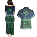 Raiders NAIDOC Week Personalised Couples Matching Puletasi and Hawaiian Shirt Aboriginal Torres Strait Islanders Vibe