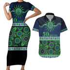 Raiders NAIDOC Week Personalised Couples Matching Short Sleeve Bodycon Dress and Hawaiian Shirt Aboriginal Torres Strait Islanders Vibe