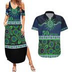 Raiders NAIDOC Week Personalised Couples Matching Summer Maxi Dress and Hawaiian Shirt Aboriginal Torres Strait Islanders Vibe