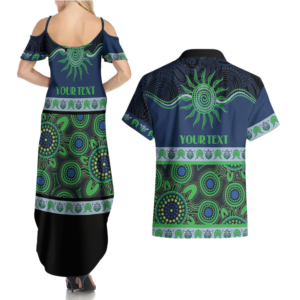 Raiders NAIDOC Week Personalised Couples Matching Summer Maxi Dress and Hawaiian Shirt Aboriginal Torres Strait Islanders Vibe
