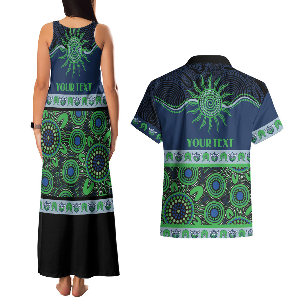 Raiders NAIDOC Week Personalised Couples Matching Tank Maxi Dress and Hawaiian Shirt Aboriginal Torres Strait Islanders Vibe