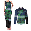 Raiders NAIDOC Week Personalised Couples Matching Tank Maxi Dress and Long Sleeve Button Shirt Aboriginal Torres Strait Islanders Vibe