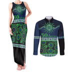 Raiders NAIDOC Week Personalised Couples Matching Tank Maxi Dress and Long Sleeve Button Shirt Aboriginal Torres Strait Islanders Vibe