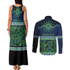 Raiders NAIDOC Week Personalised Couples Matching Tank Maxi Dress and Long Sleeve Button Shirt Aboriginal Torres Strait Islanders Vibe