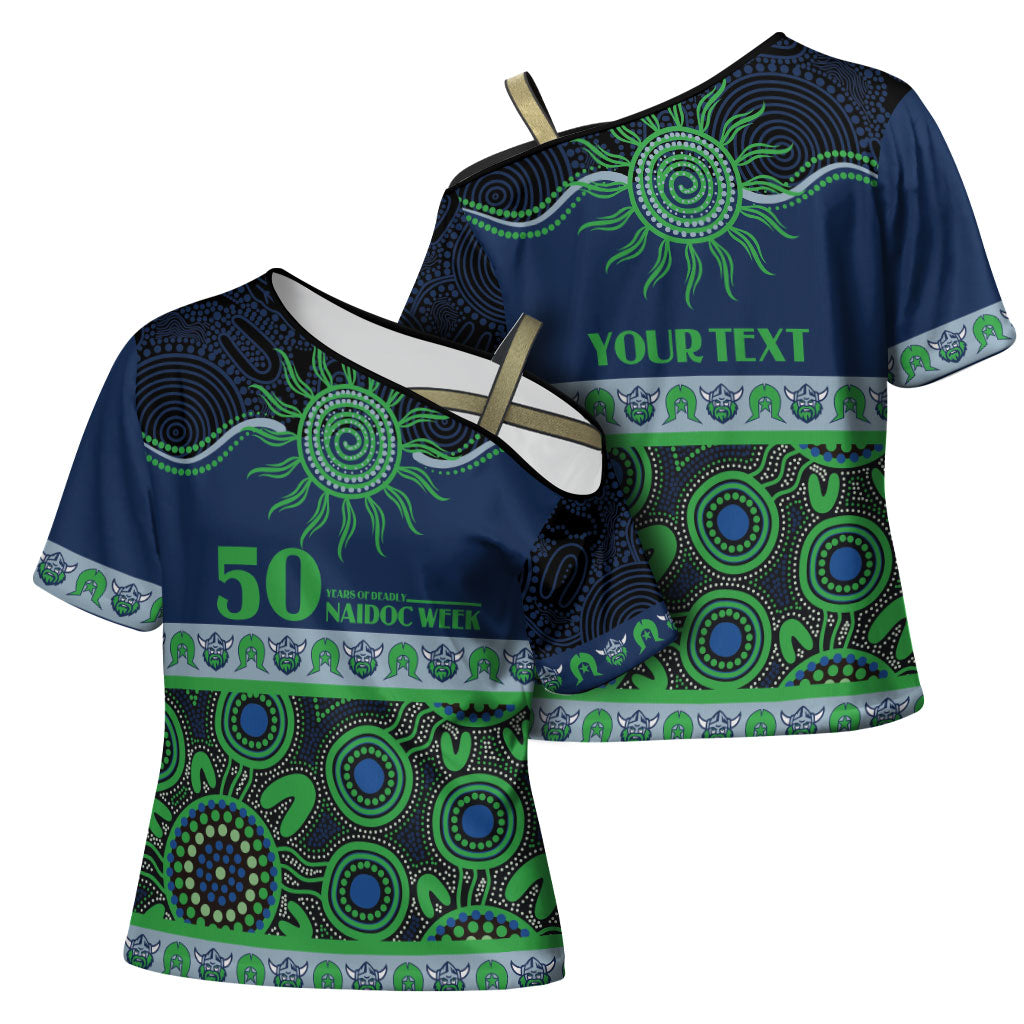 Raiders NAIDOC Week Personalised Cross Shoulder Shirt Aboriginal Torres Strait Islanders Vibe
