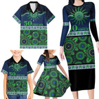 Raiders NAIDOC Week Personalised Family Matching Long Sleeve Bodycon Dress and Hawaiian Shirt Aboriginal Torres Strait Islanders Vibe