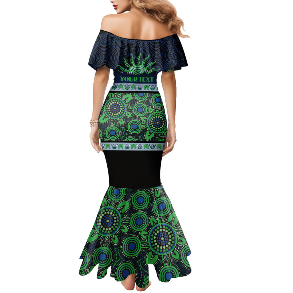 Raiders NAIDOC Week Personalised Family Matching Mermaid Dress and Hawaiian Shirt Aboriginal Torres Strait Islanders Vibe