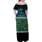 Raiders NAIDOC Week Personalised Family Matching Off Shoulder Maxi Dress and Hawaiian Shirt Aboriginal Torres Strait Islanders Vibe