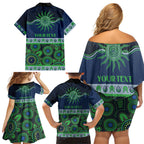 Raiders NAIDOC Week Personalised Family Matching Off Shoulder Short Dress and Hawaiian Shirt Aboriginal Torres Strait Islanders Vibe