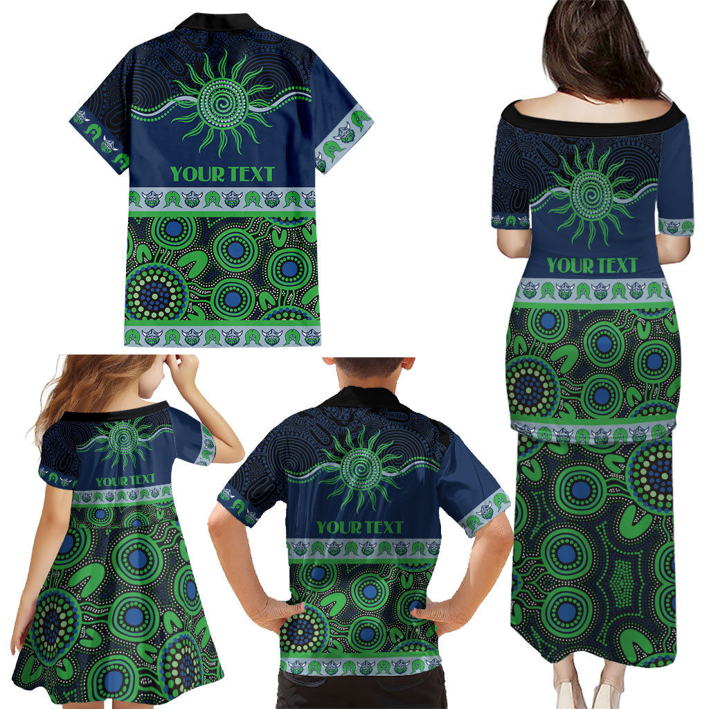 Raiders NAIDOC Week Personalised Family Matching Puletasi and Hawaiian Shirt Aboriginal Torres Strait Islanders Vibe