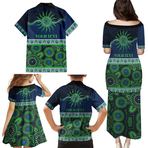 Raiders NAIDOC Week Personalised Family Matching Puletasi and Hawaiian Shirt Aboriginal Torres Strait Islanders Vibe