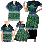 Raiders NAIDOC Week Personalised Family Matching Short Sleeve Bodycon Dress and Hawaiian Shirt Aboriginal Torres Strait Islanders Vibe