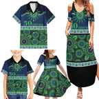 Raiders NAIDOC Week Personalised Family Matching Summer Maxi Dress and Hawaiian Shirt Aboriginal Torres Strait Islanders Vibe