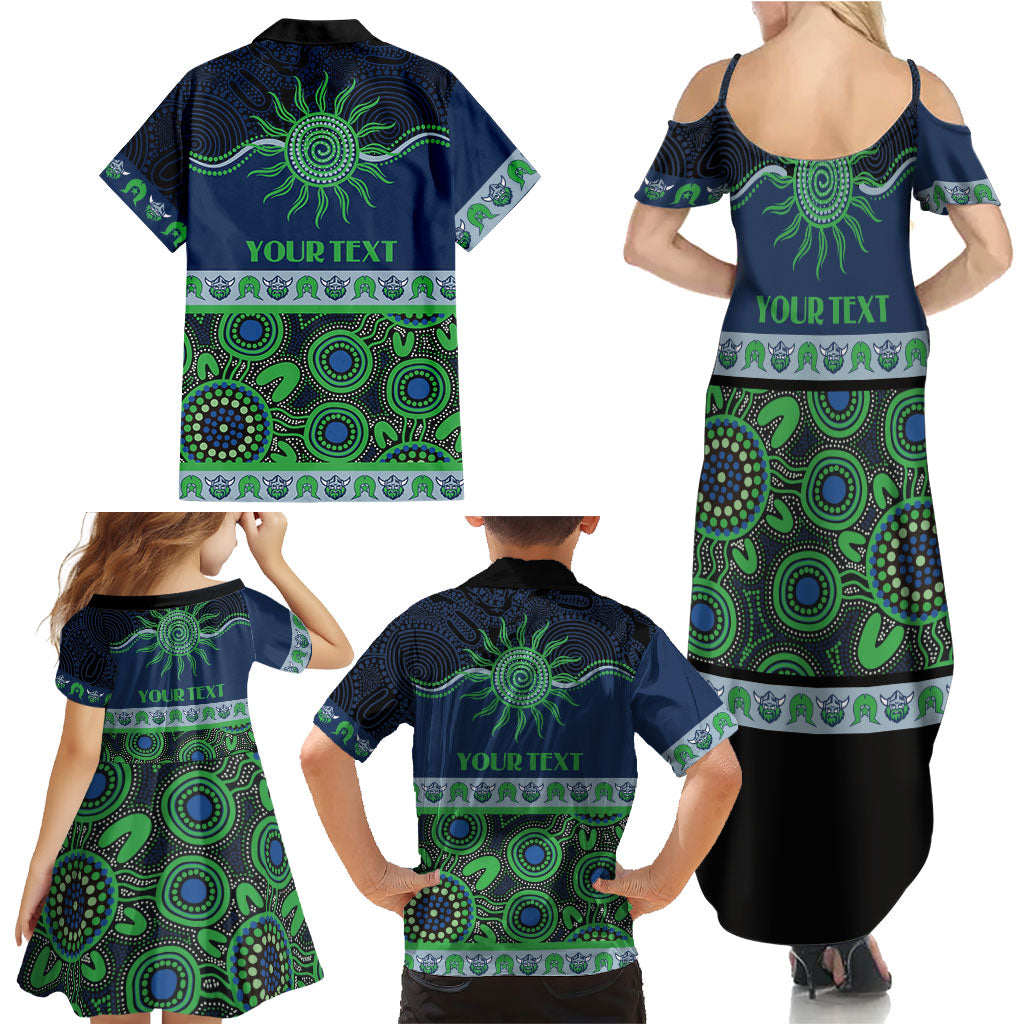 Raiders NAIDOC Week Personalised Family Matching Summer Maxi Dress and Hawaiian Shirt Aboriginal Torres Strait Islanders Vibe