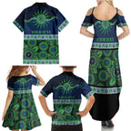 Raiders NAIDOC Week Personalised Family Matching Summer Maxi Dress and Hawaiian Shirt Aboriginal Torres Strait Islanders Vibe