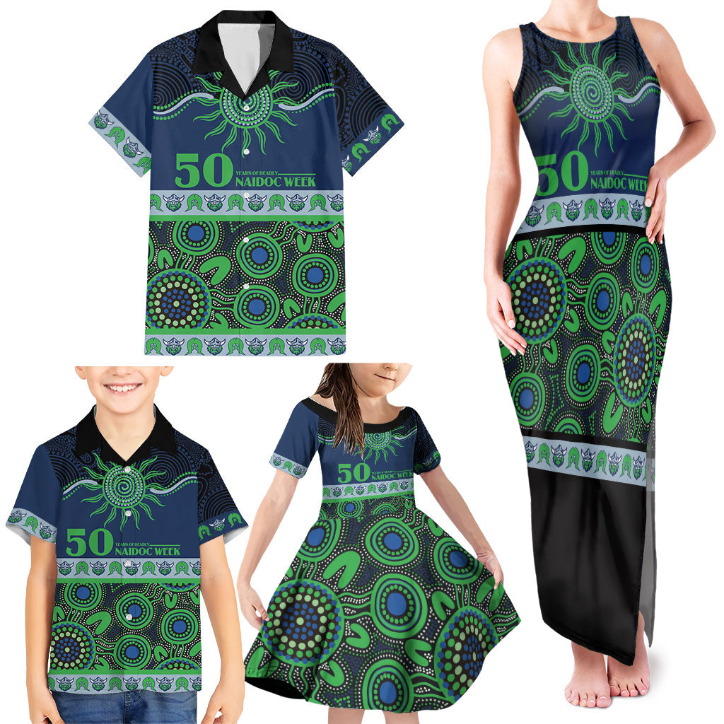 Raiders NAIDOC Week Personalised Family Matching Tank Maxi Dress and Hawaiian Shirt Aboriginal Torres Strait Islanders Vibe