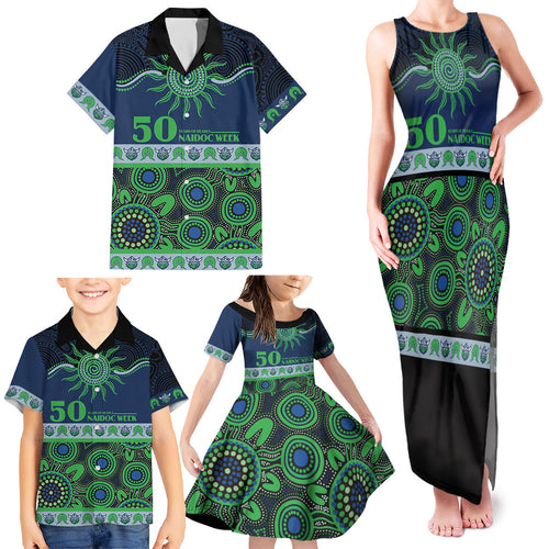 Raiders NAIDOC Week Personalised Family Matching Tank Maxi Dress and Hawaiian Shirt Aboriginal Torres Strait Islanders Vibe