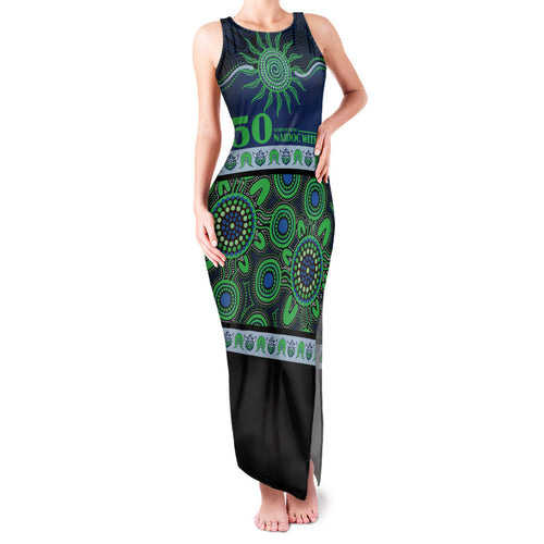 Raiders NAIDOC Week Personalised Family Matching Tank Maxi Dress and Hawaiian Shirt Aboriginal Torres Strait Islanders Vibe