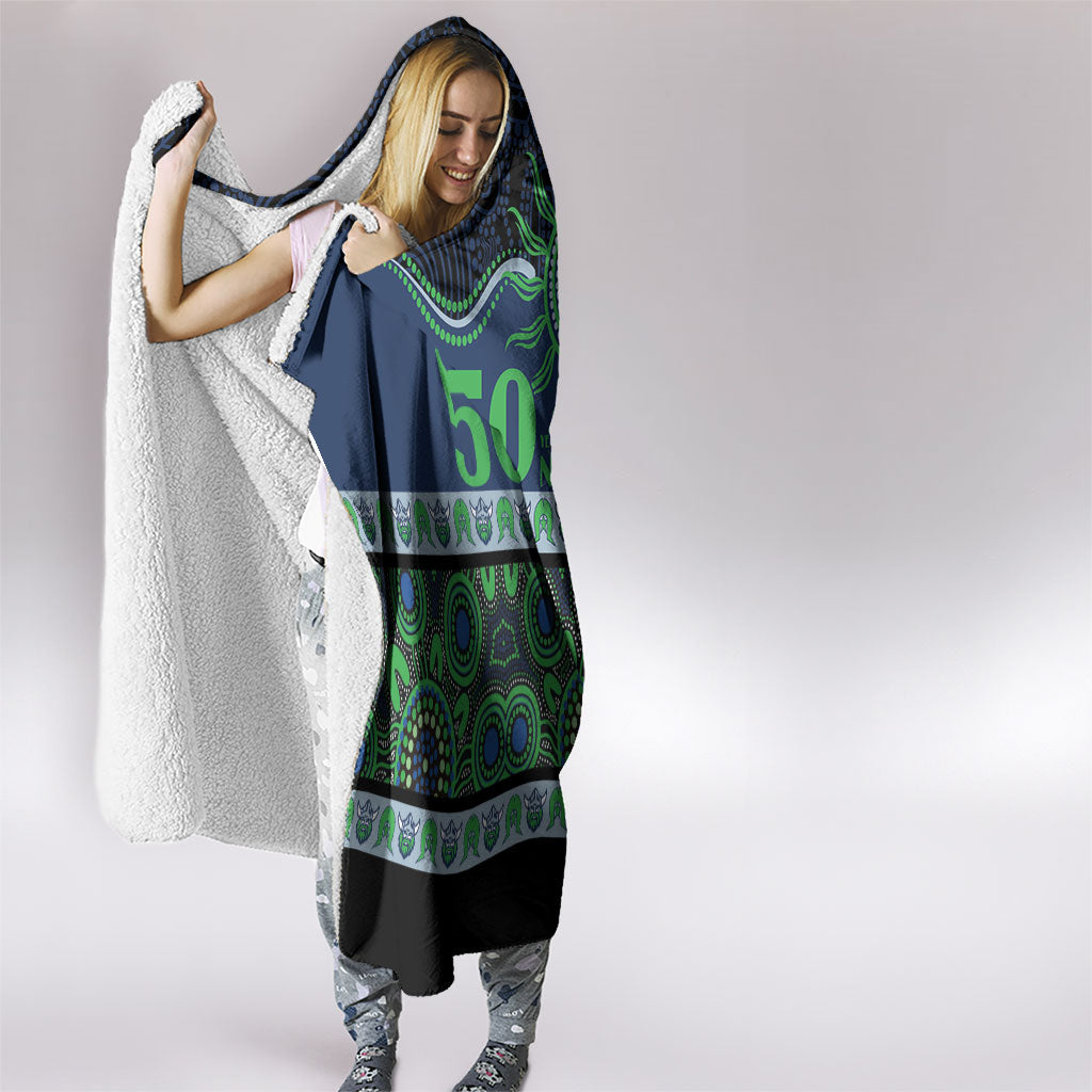 Raiders NAIDOC Week Hooded Blanket Aboriginal Torres Strait Islanders Vibe