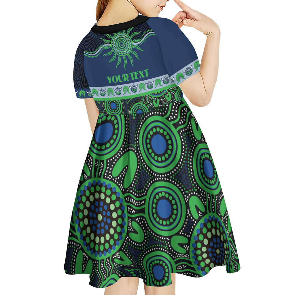 Raiders NAIDOC Week Personalised Kid Short Sleeve Dress Aboriginal Torres Strait Islanders Vibe