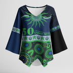 Raiders NAIDOC Week Personalised Kimono Sleeve Blouse Aboriginal Torres Strait Islanders Vibe